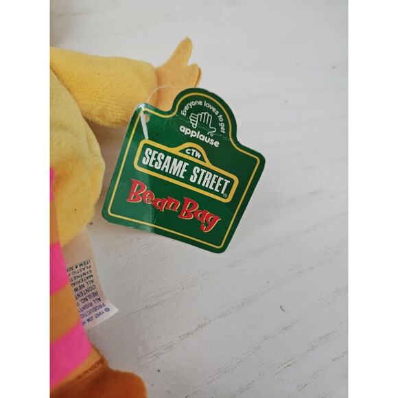 Applause Sesame Street Big Bird Bean Bag Plush 8 Inch 1997 Stuffed Animal Toy - Picture 4 of 11